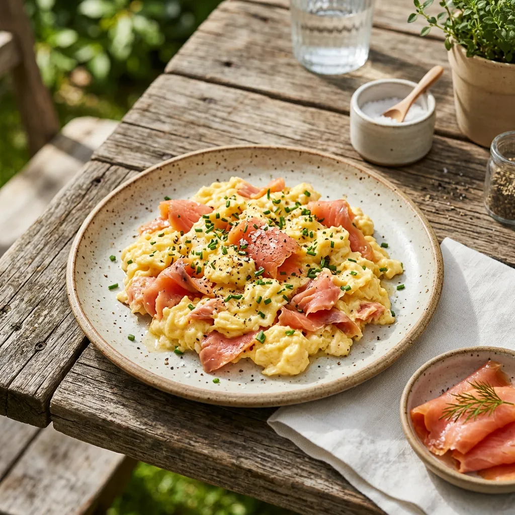 Scrambled Eggs With Smoked Salmon Recipe
