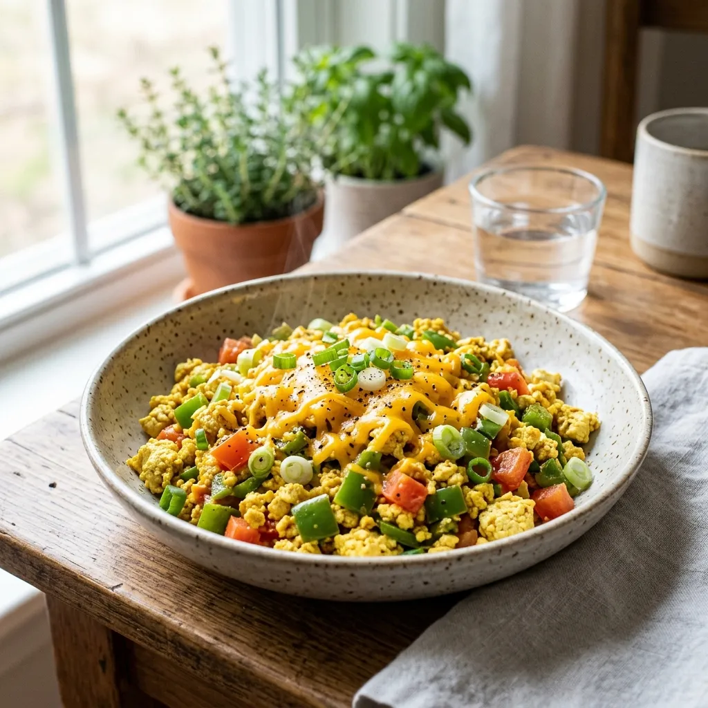 Scrambled Tofu With Cheese