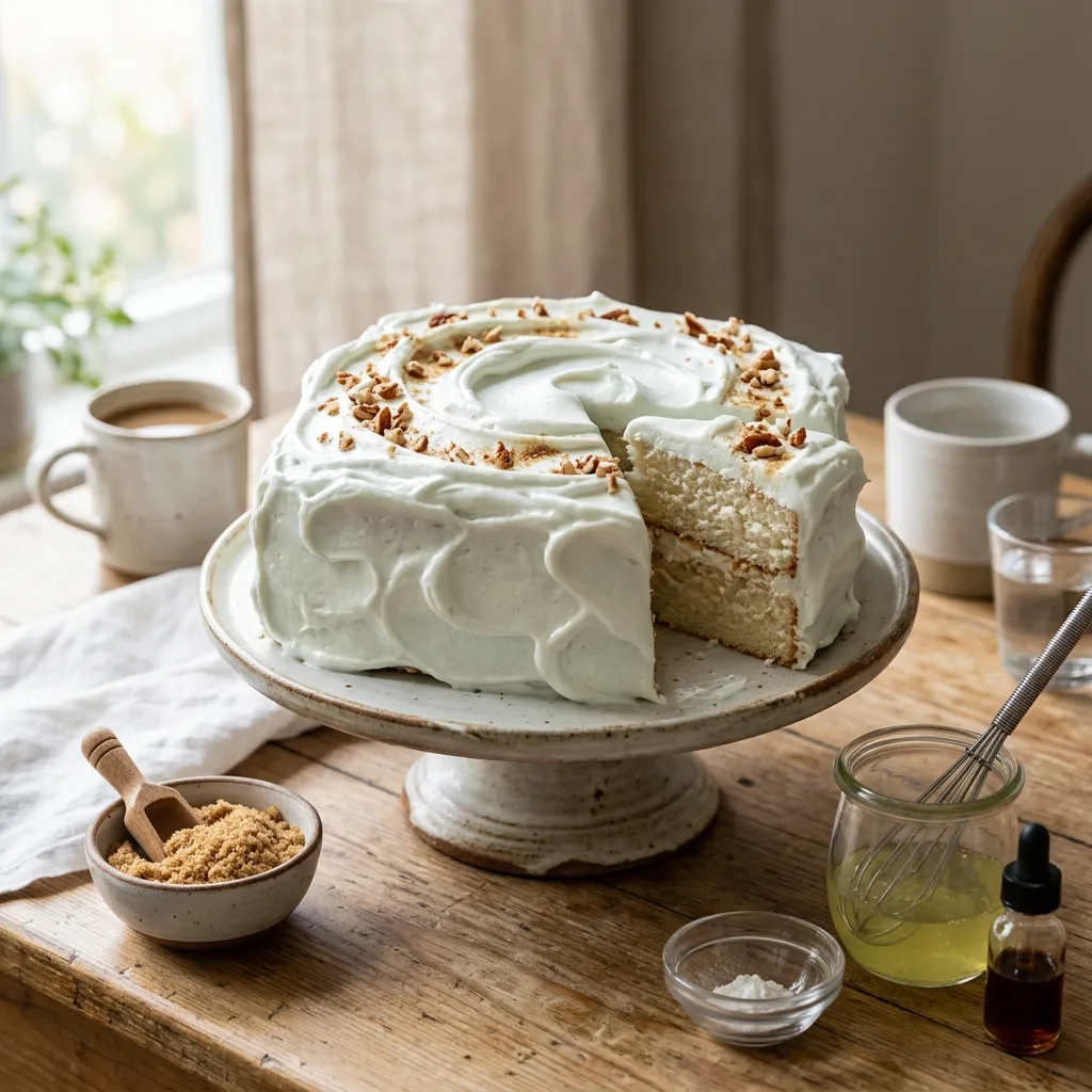 Seafoam Frosting (Fluffy Brown Sugar Frosting)