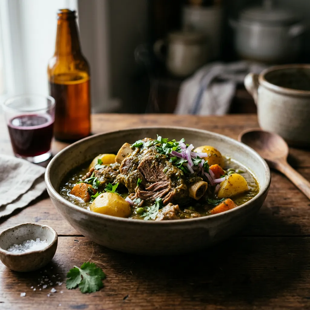Seco de Cordero - Peruvian Lamb Stew With Potatoes