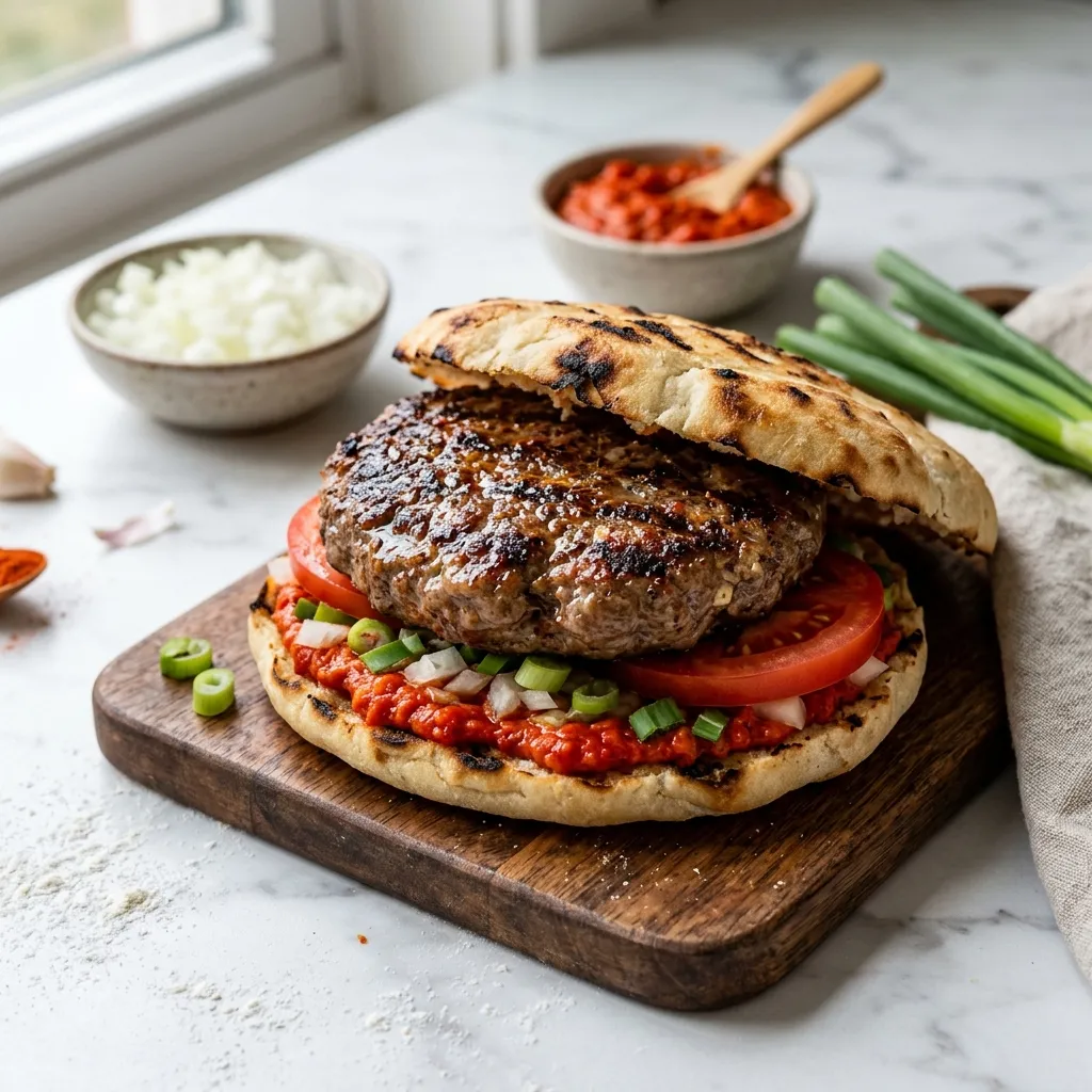 Serbian Hamburger (Pljeskavica)