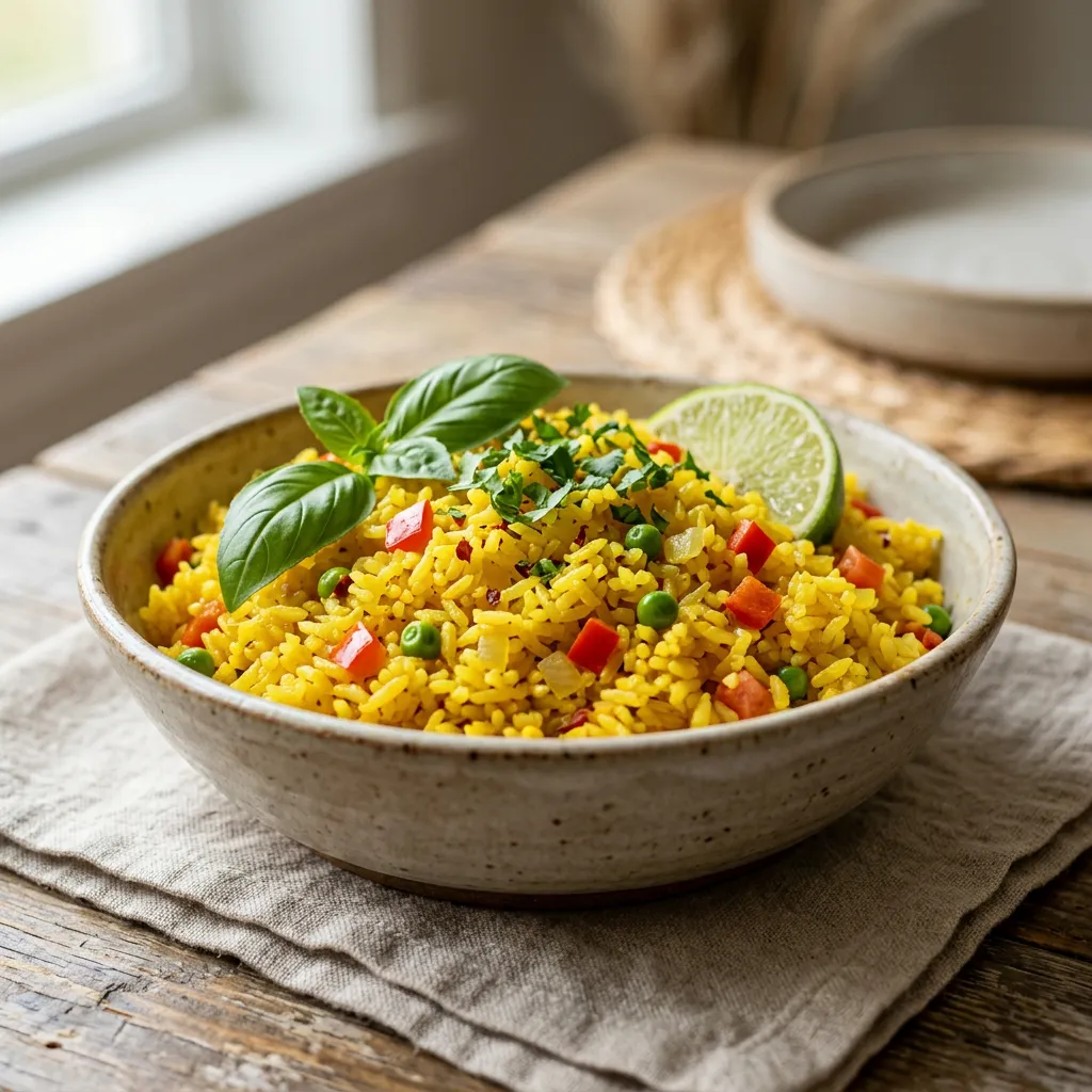 Serve Aromatic Thai Yellow Rice as a Unique and Tasty Side Dish