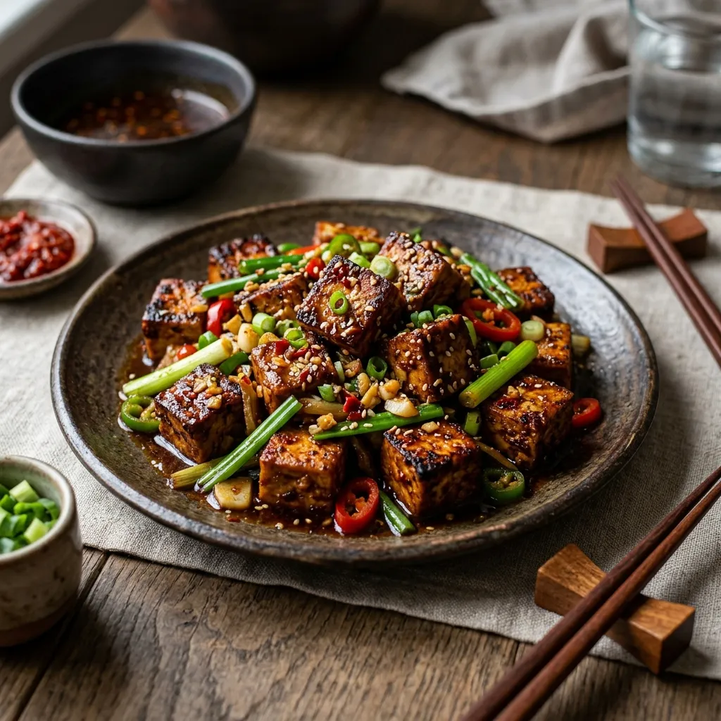 Sesame and Chili Marinated Tofu