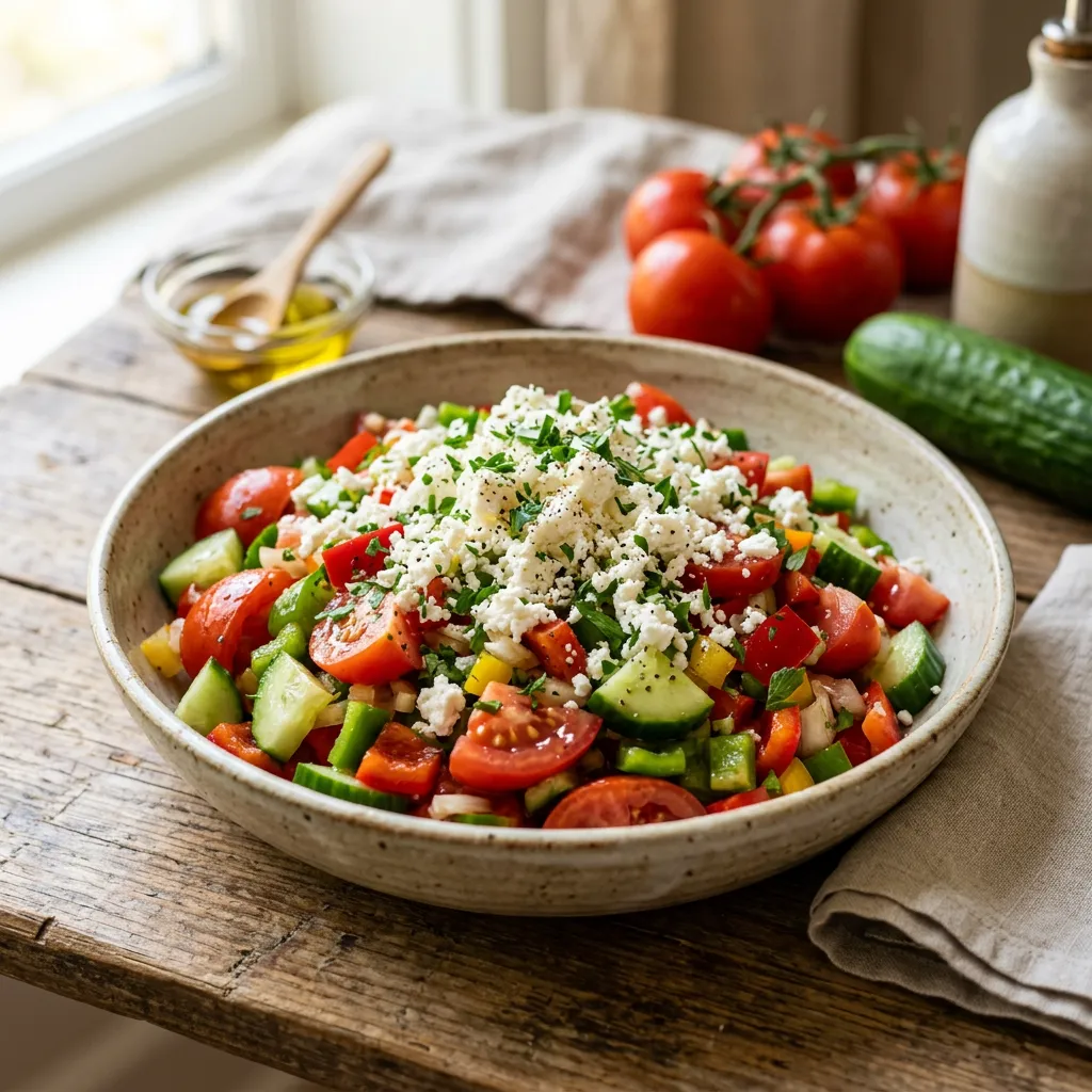 Shopska Salata Bulgarian Tomato Salad