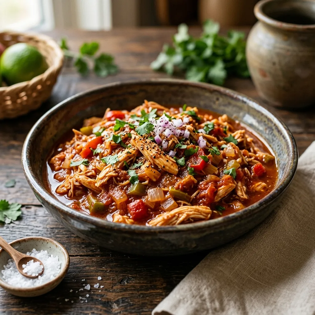 Shredded Chicken in Tomato Sauce