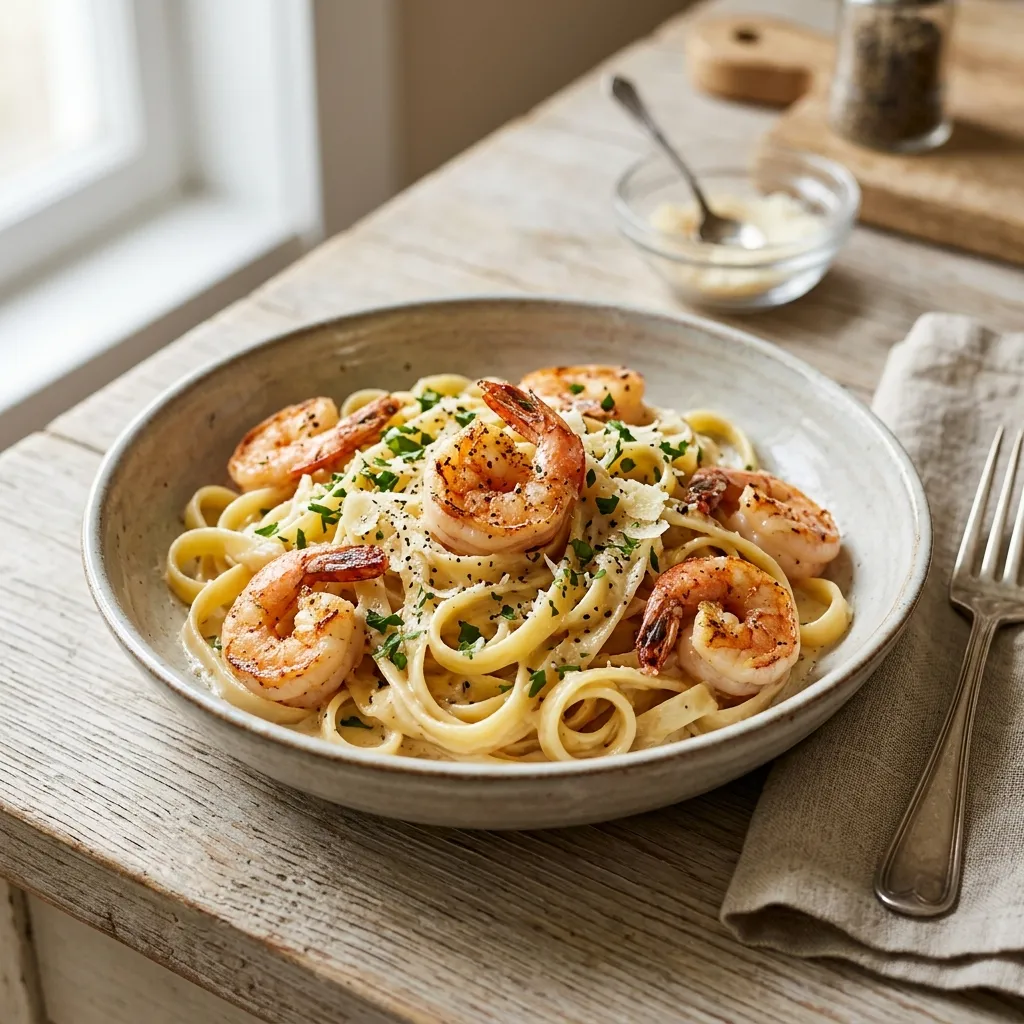 Shrimp Fettuccine Alfredo