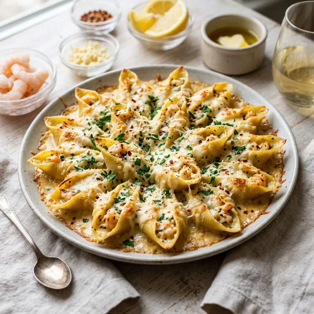 Shrimp Scampi Stuffed Shells