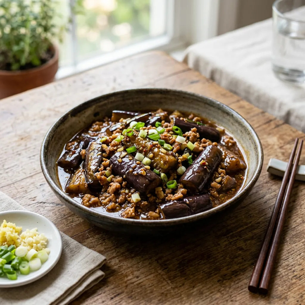 Sichuan Eggplant in Garlic Sauce