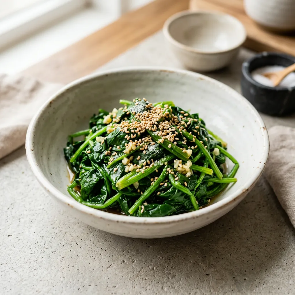 Sigumchi Namul (Korean Seasoned Spinach)