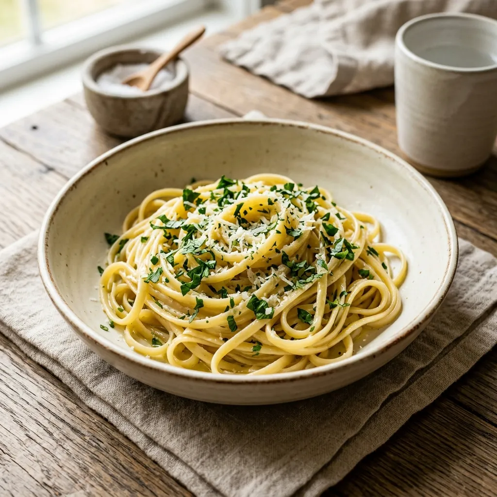 Simple and Delicious Buttered Herb Pasta