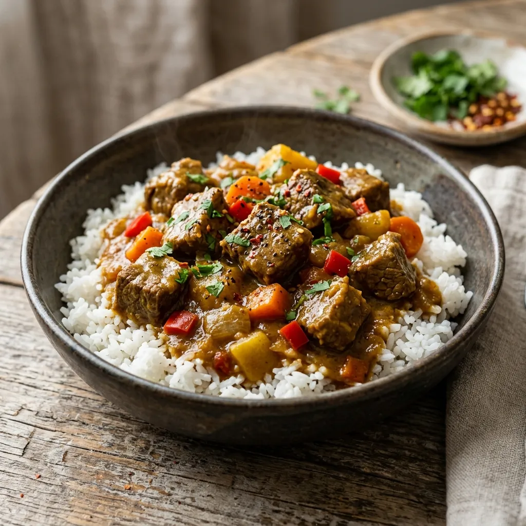 Simple Beef Curry With Rice