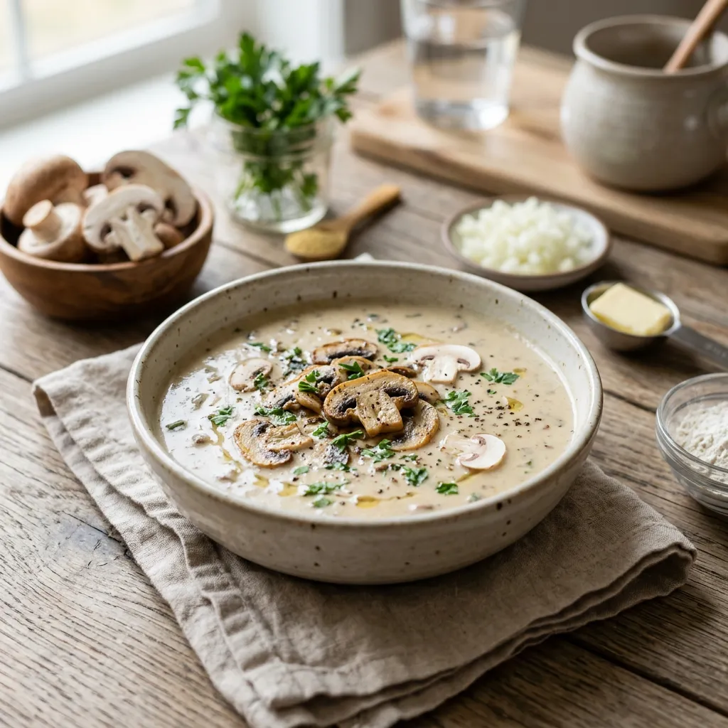 Simple Cream of Mushroom Soup