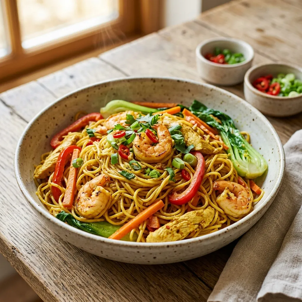 Simple Delicious Singapore Noodles