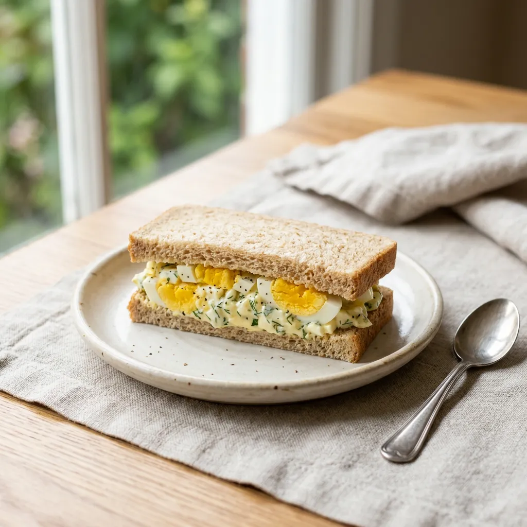 Simple Egg Salad Tea Sandwiches