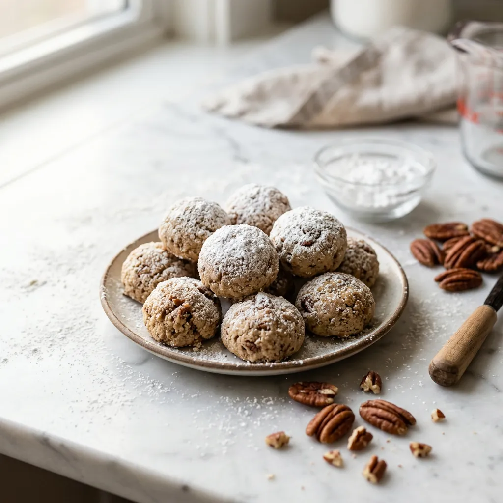 Simple Pecan Butterball Cookies
