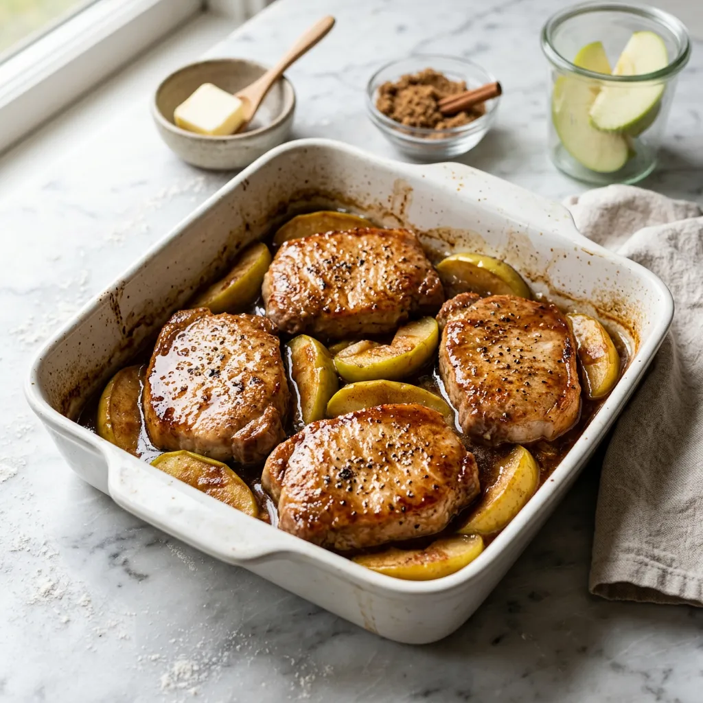 Simple Pork Chops With Apples Recipe