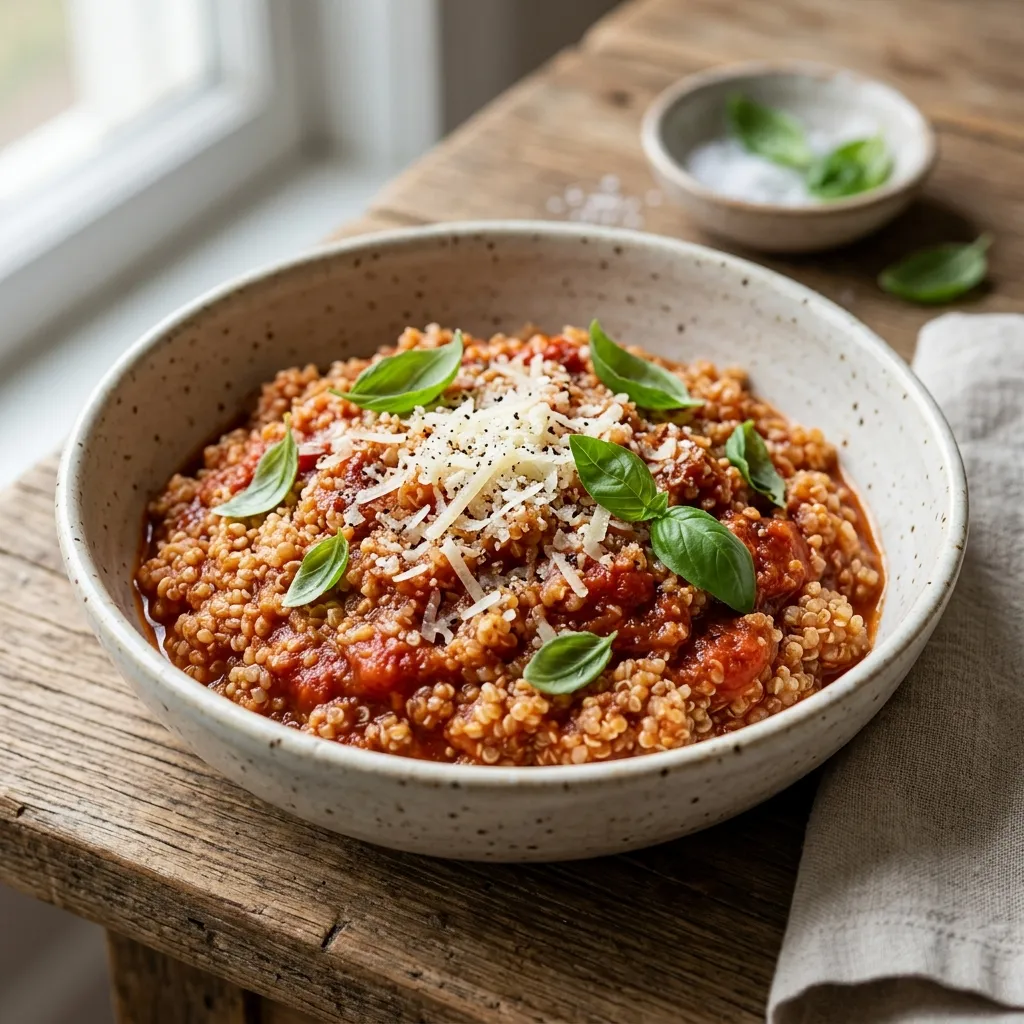 Simple Quinoa in Marinara Sauce