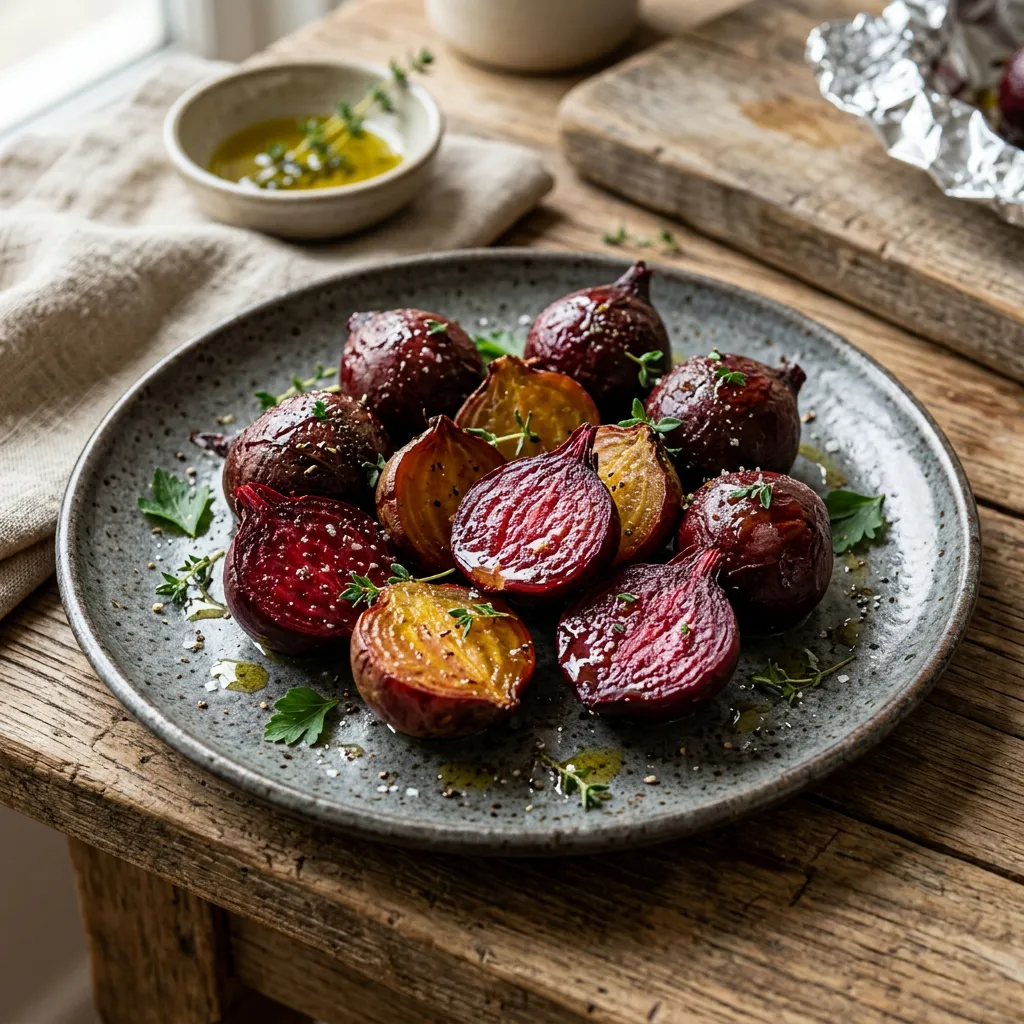 Simple Slow Cooker Roasted Beets