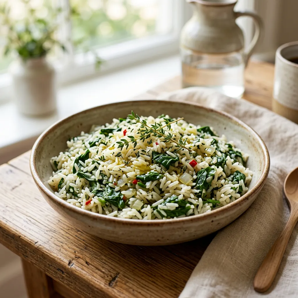 Simple Spinach Rice