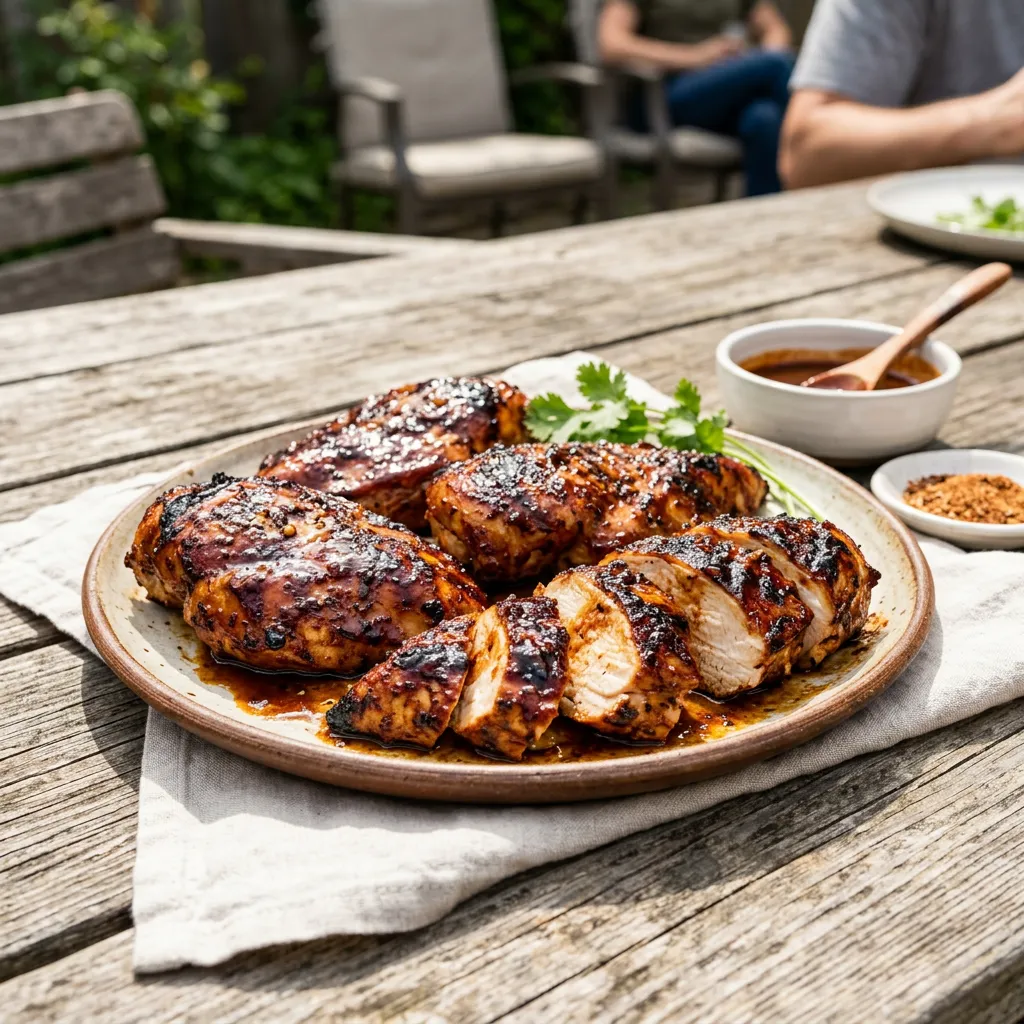 Finished Skillet Barbecue Chicken dish