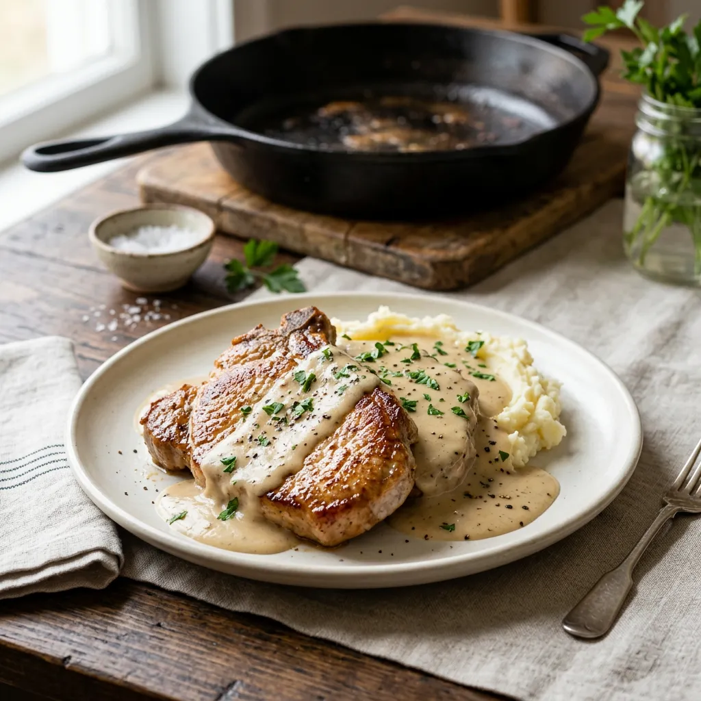 Skillet Pork Chops With Milk Gravy
