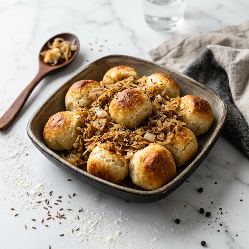 Slovak Bobalki With Sauerkraut
