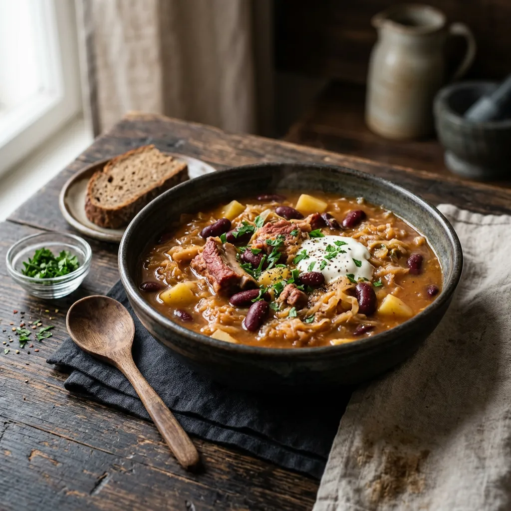 Slovenian Bean and Sauerkraut Hotpot (Jota)
