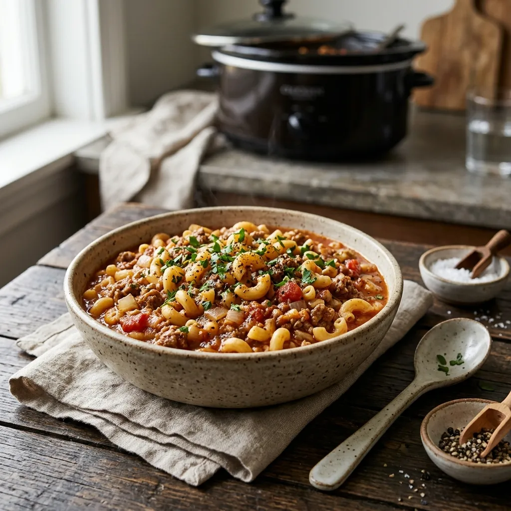Slow Cooker American Chop Suey