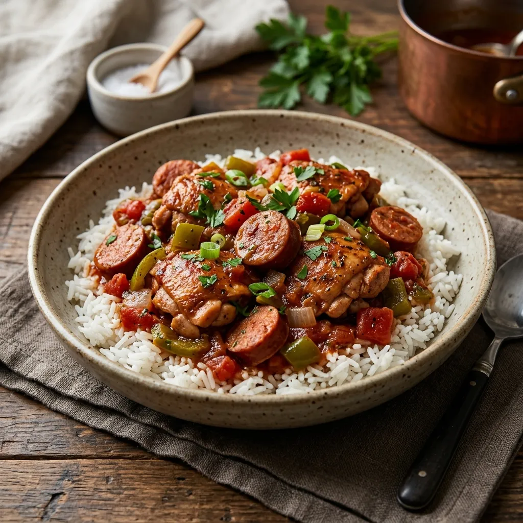 Slow Cooker Creole Chicken With Sausage