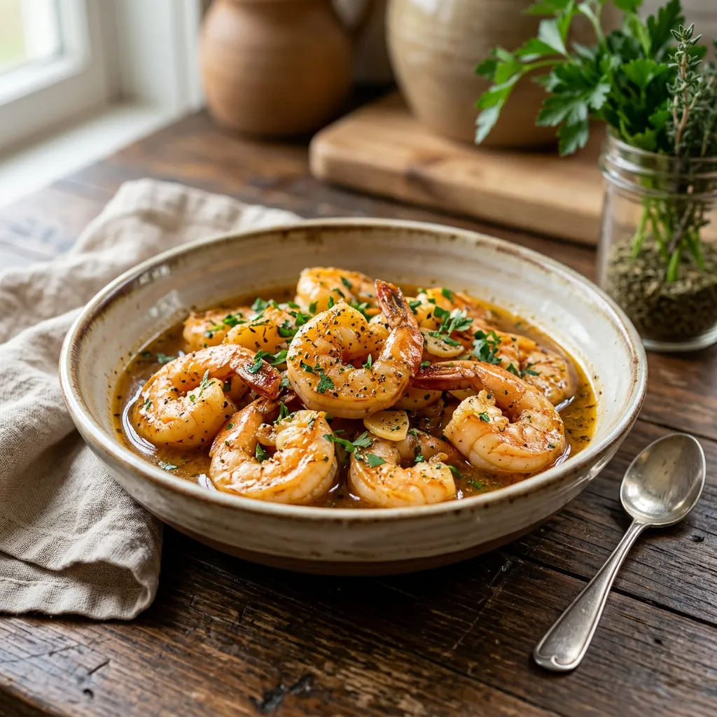 Slow Cooker Creole Garlic Shrimp