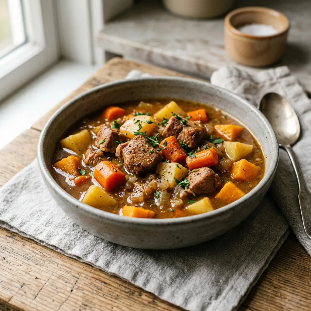 Slow Cooker Cubed Pork Stew