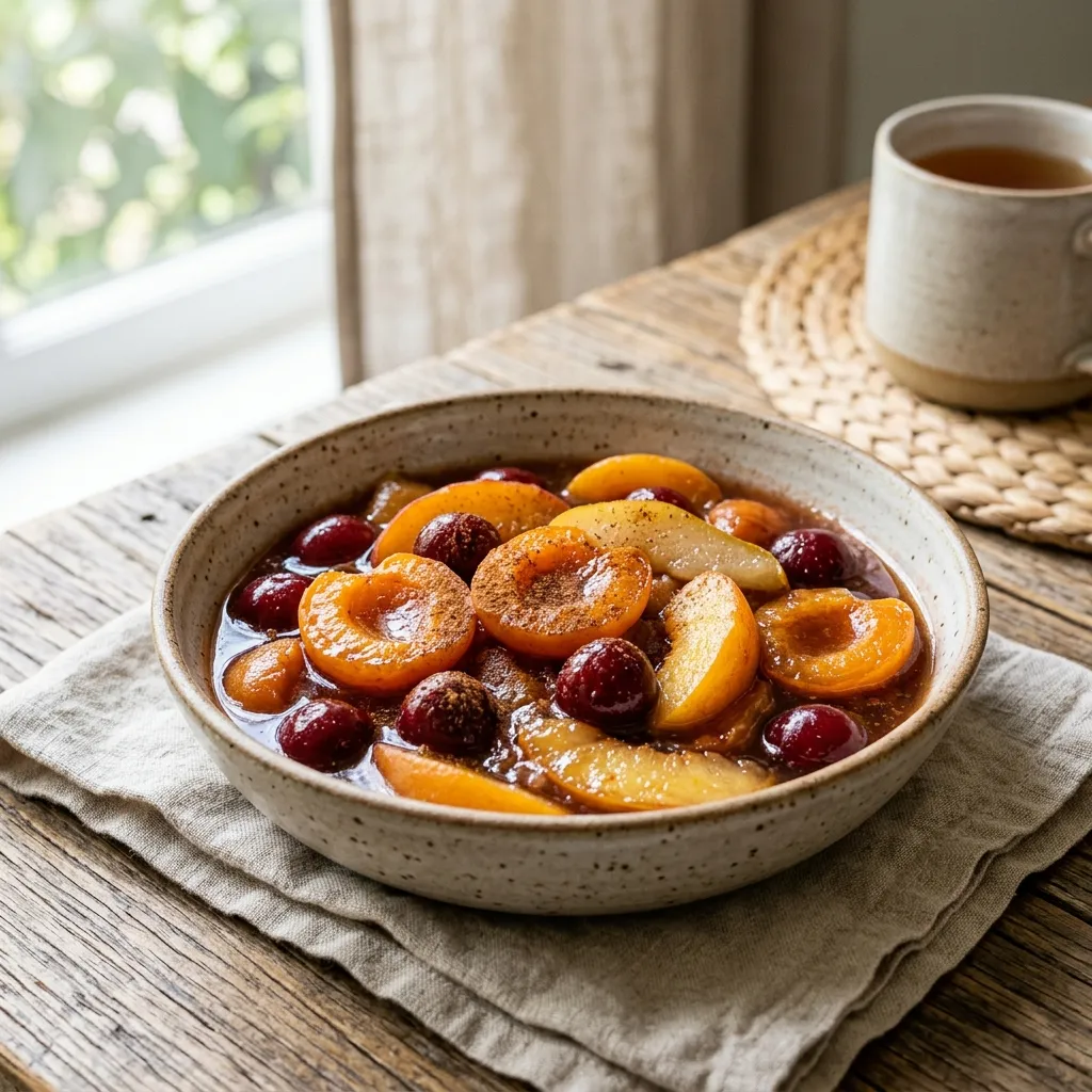 Slow Cooker Fruit Compote With Cinnamon