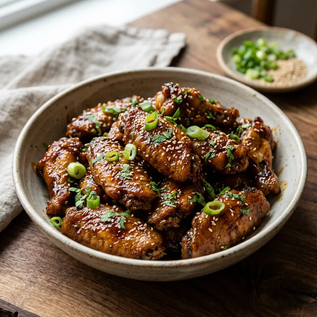 Slow Cooker Garlic and Ginger Chicken Wings