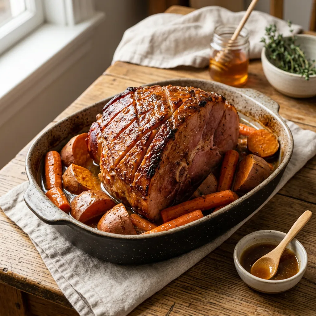 Slow Cooker Honey and Ginger Ale Ham