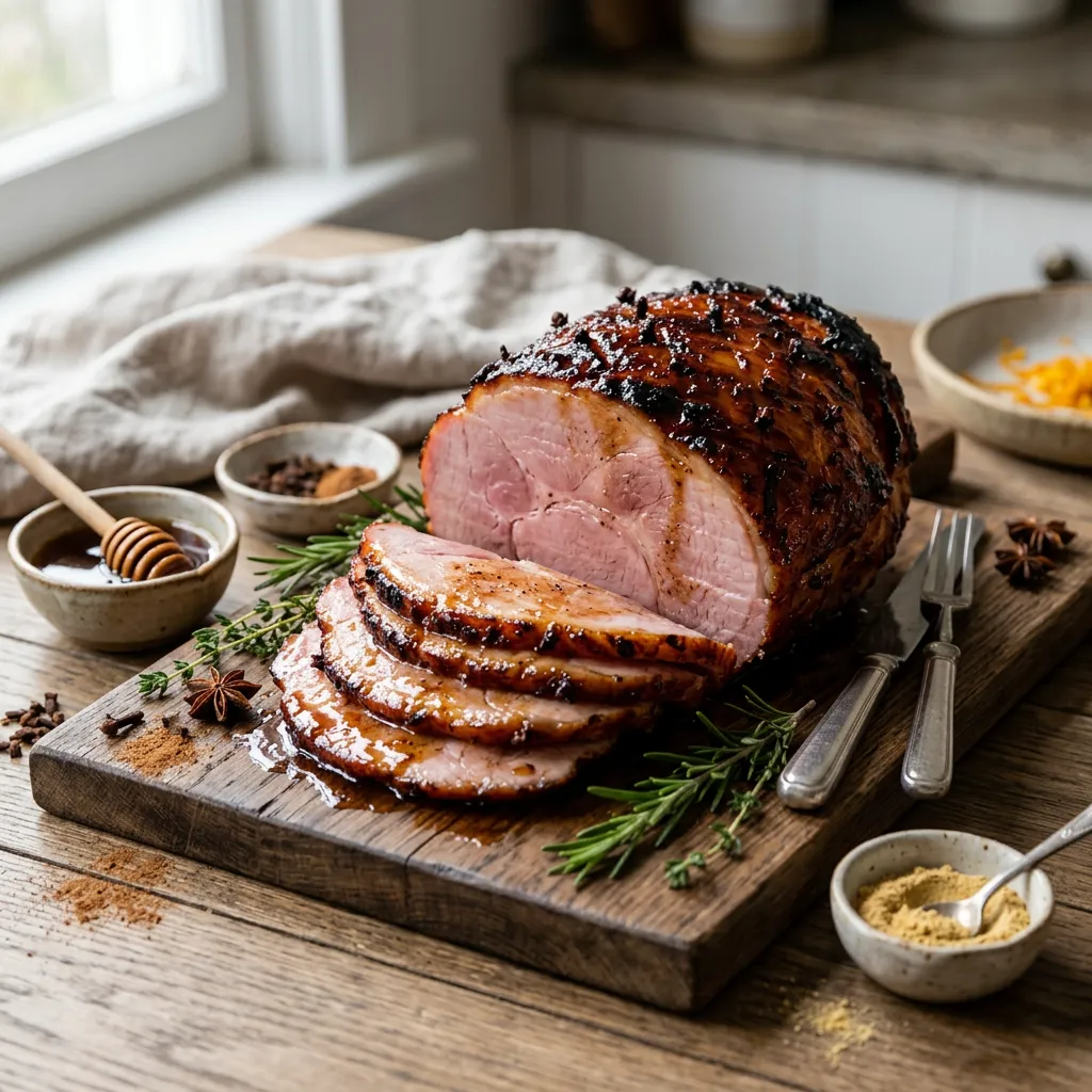 Slow Cooker Honey Glazed Ham