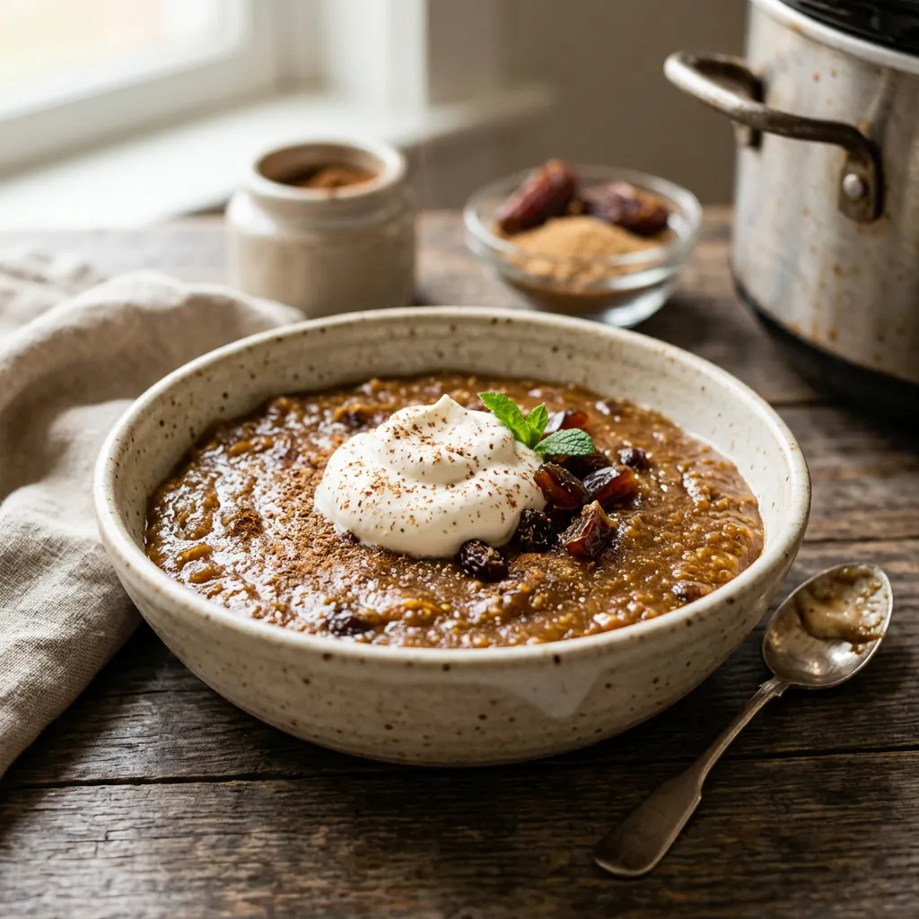 Slow Cooker Indian Pudding