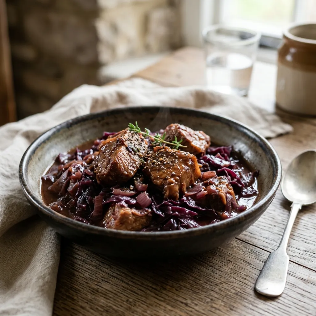 Slow Cooker Pork With Cabbage