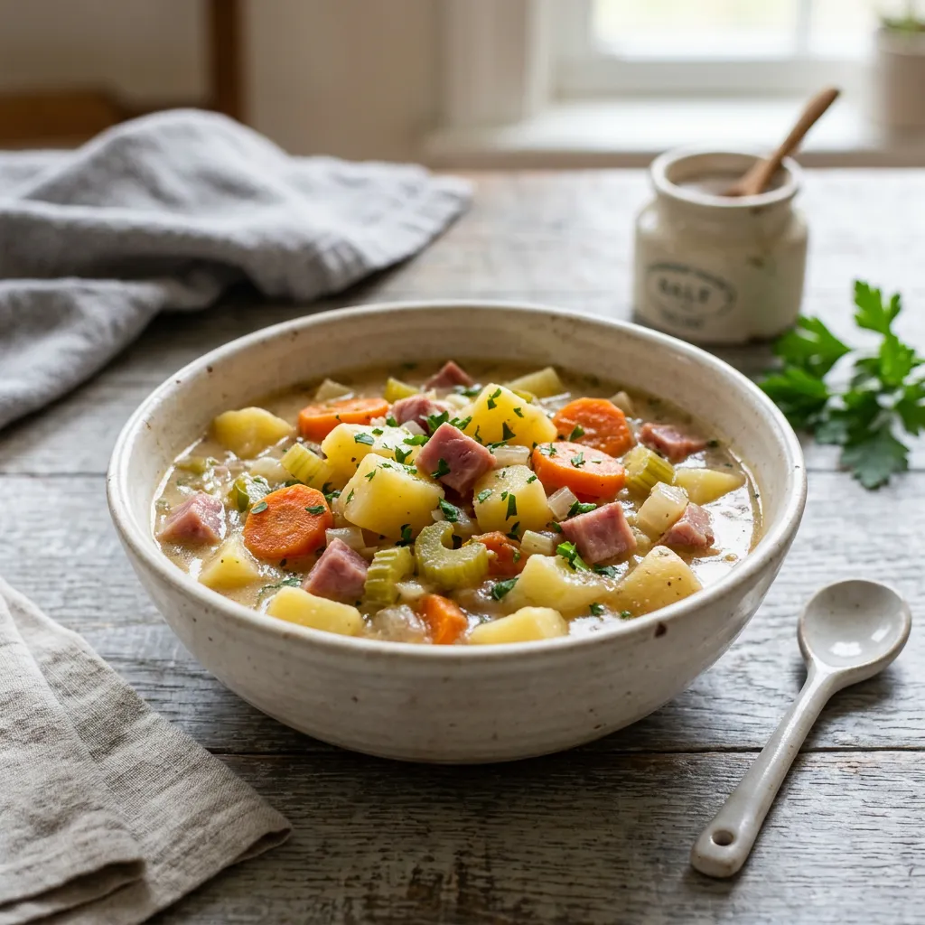 Slow Cooker Root Vegetables With Ham