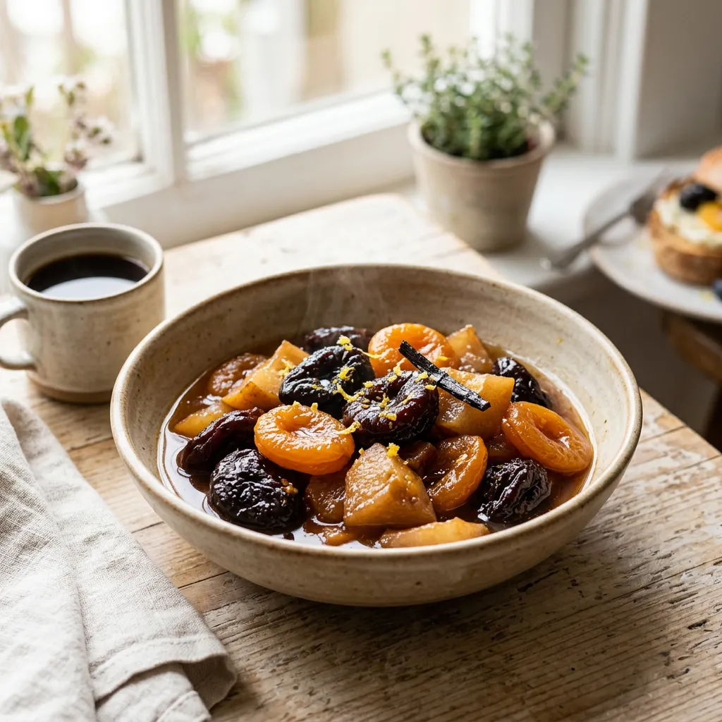 Slow Cooker Stewed Fruit With Pears and Apricots