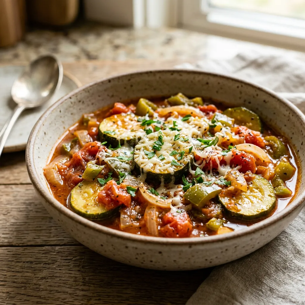 Slow Cooker Zucchini and Tomatoes