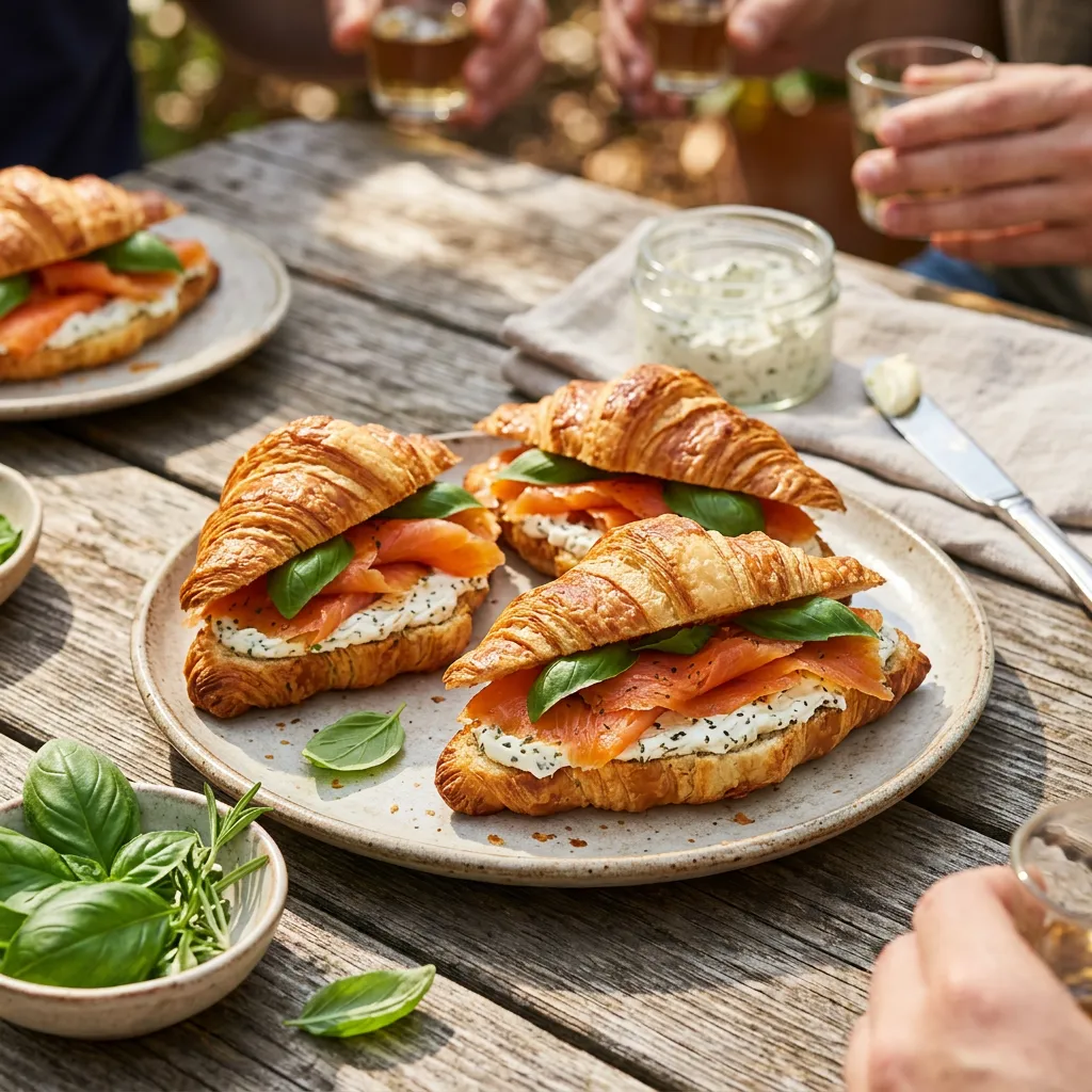 Smoked Salmon Croissant Sandwiches