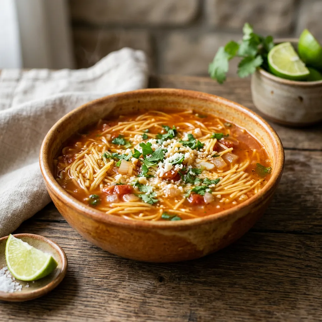 Sopa Aguada (Mexican Pasta Soup) Recipe