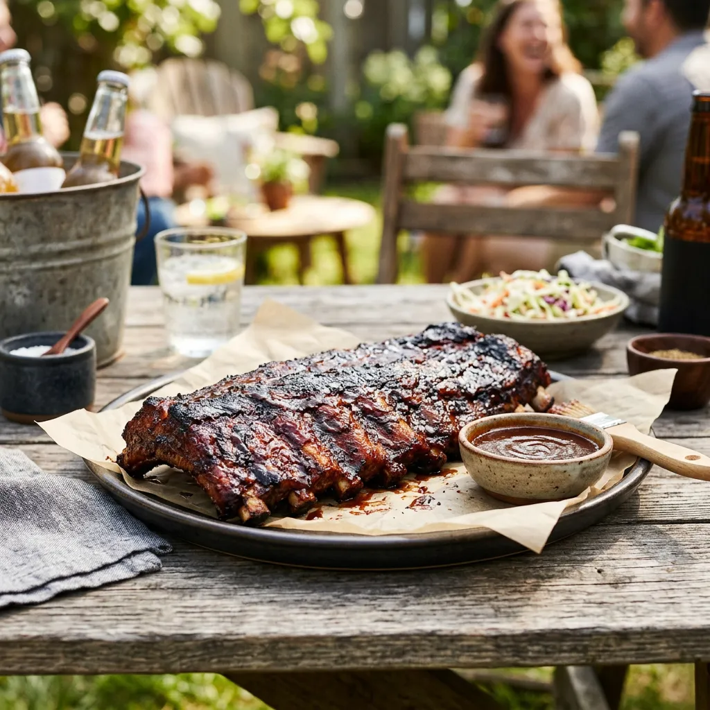 Finished Sous Vide Ribs dish