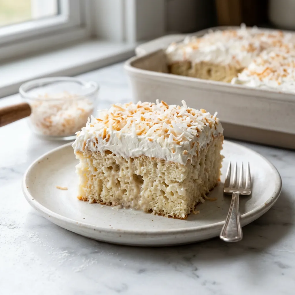 Southern Coconut Poke Cake