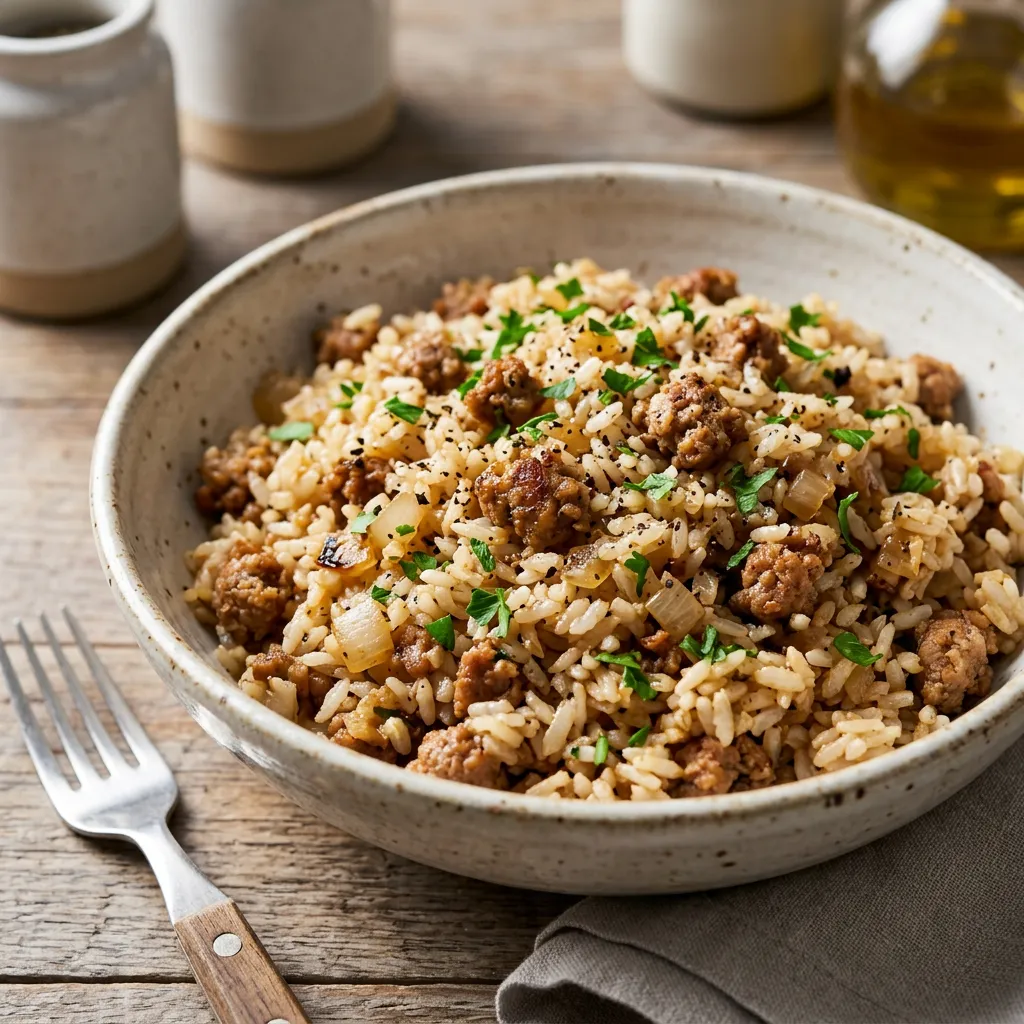 Southern Dirty Rice With Sausage