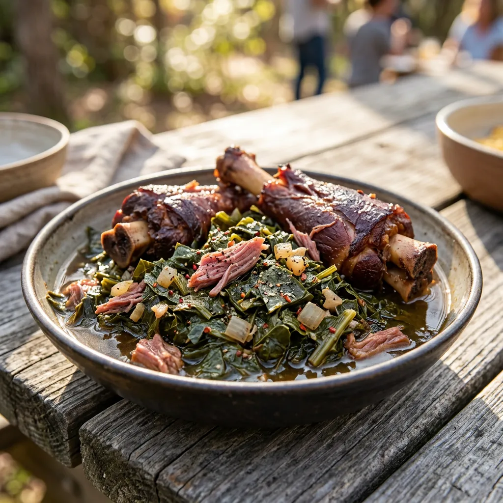 Southern Turnip Greens With Ham Shanks Recipe