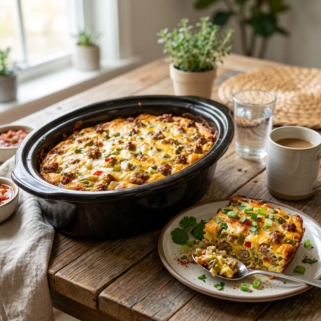 Southwest Crock Pot Breakfast Casserole