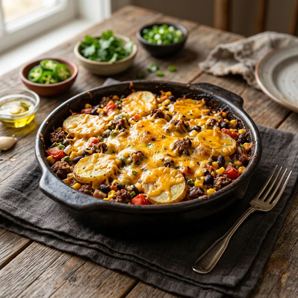 Southwestern-Style Beef and Potato Casserole