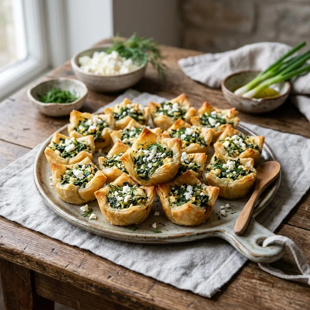 Spanakopita Bites: Spinach and Feta Cheese Appetizers