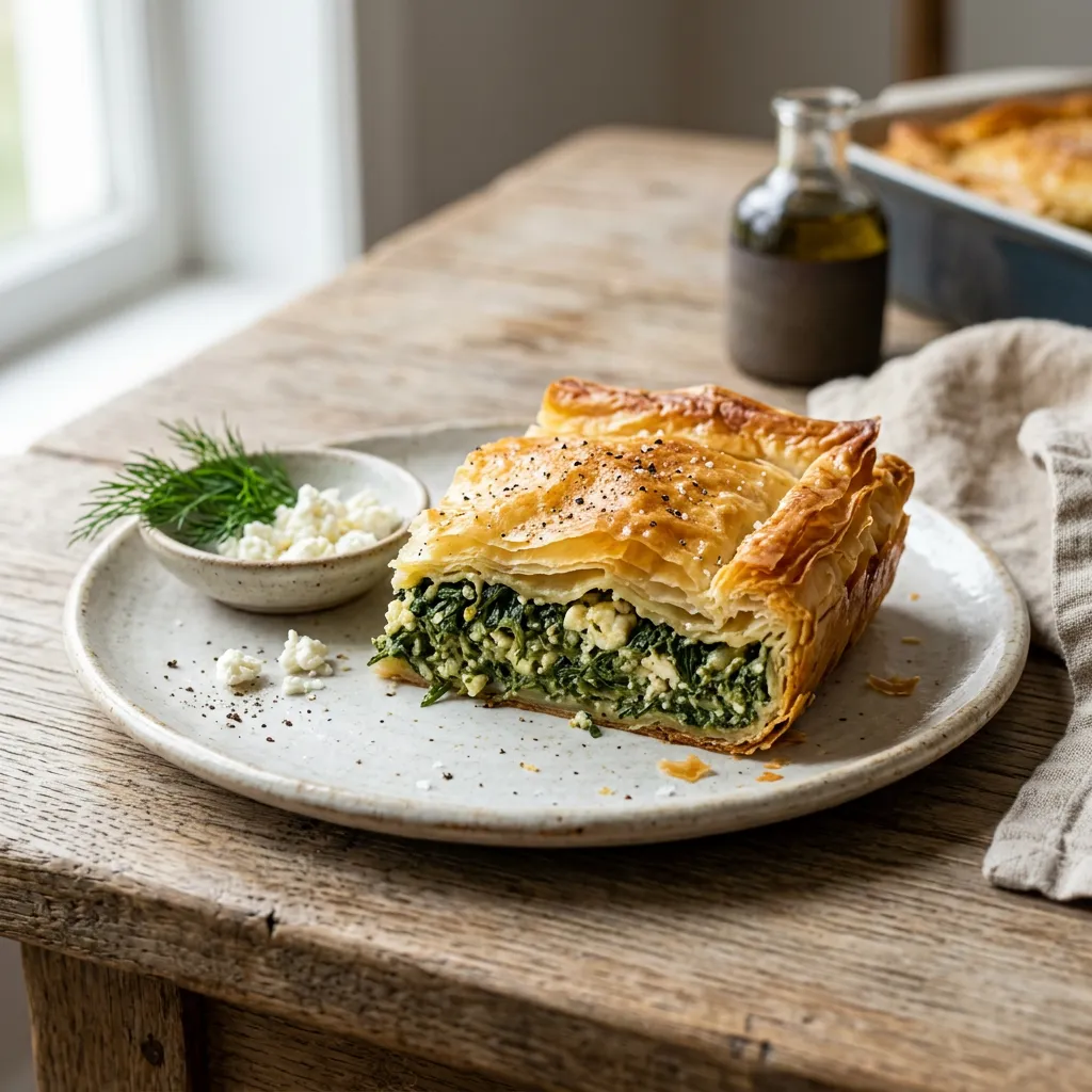 Spanakopita: Greek Spinach Pie With Feta Cheese
